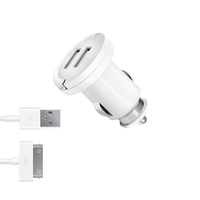 АЗУ 2 USB 2.1А, дата-кабель 30-pin для Apple