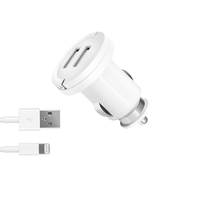 АЗУ 2 USB 2.1А, дата-кабель 8-pin для Apple